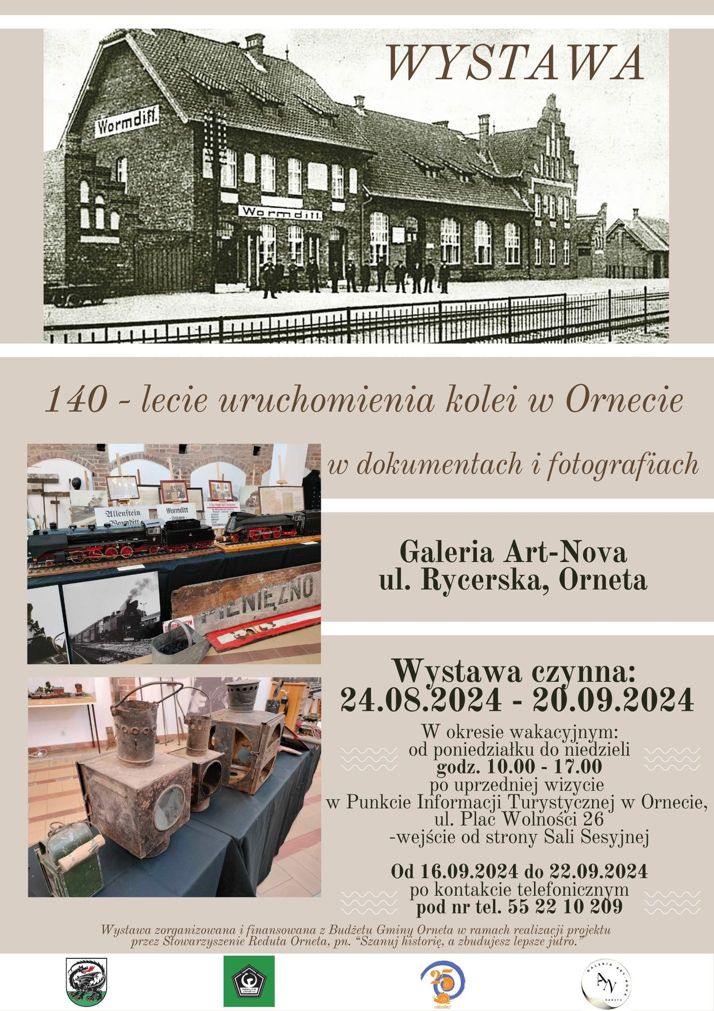 140 -lecie uruchomienia kolei w Ornecie w dokumentach i fotografiach - wystawa