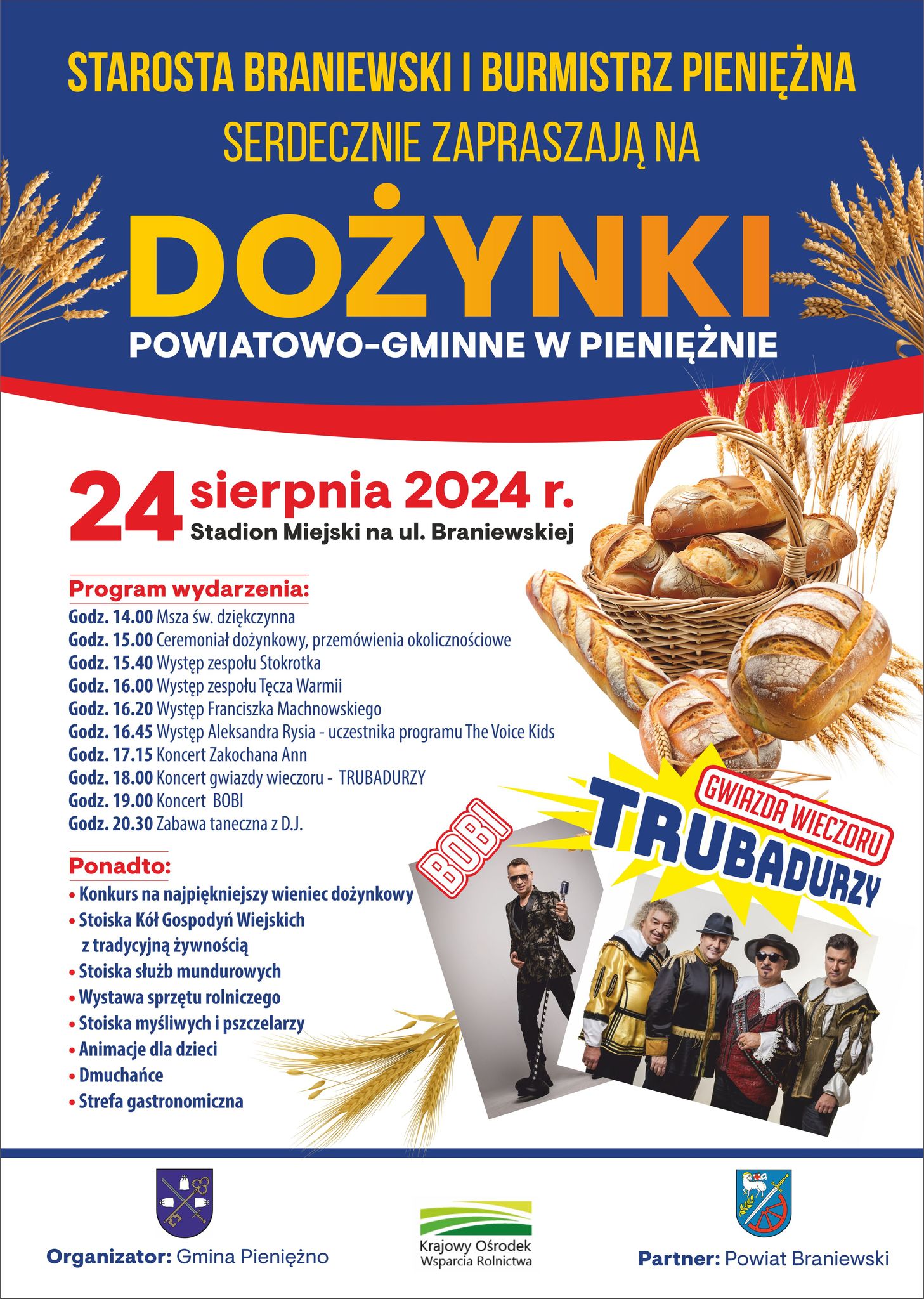 Dożynki Powiatowo-Gminne w Pieniężnie
