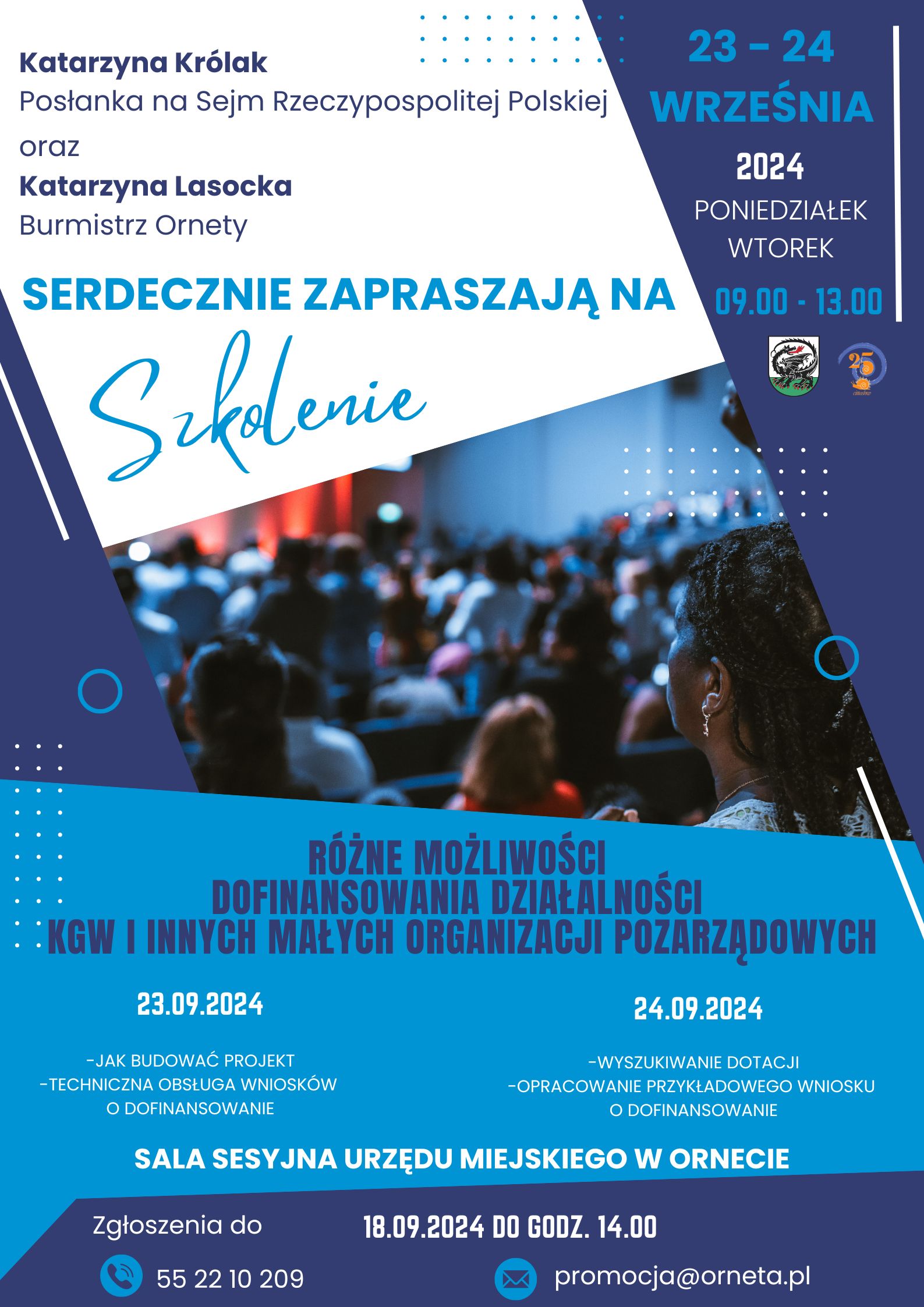 Szkolenie - Różne możliwości dofinansowania działalności KGW i innych małych organizacji pozarządowych